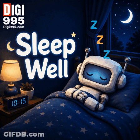 Robot Sleeping In Bed Sleep Well GIF