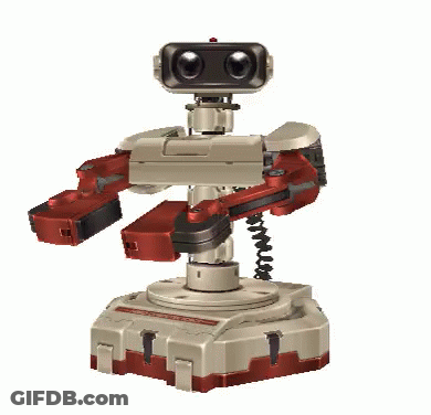 Robot Standing On Platform GIF