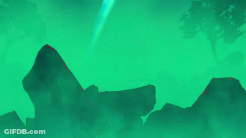 Robot Standing On Rock In Forest GIF