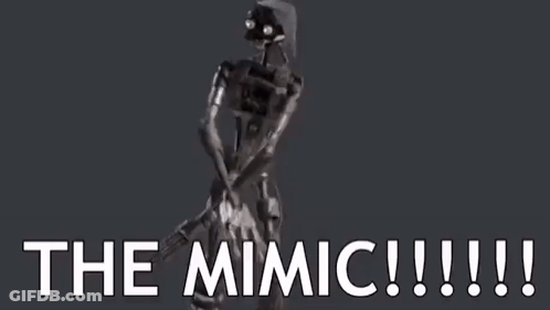 Robot Statue Saying The Mimic GIF