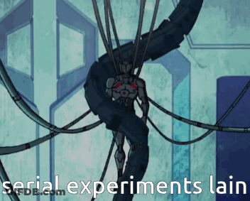 Robot Surrounded By Wires Serial Experiments Lain GIF