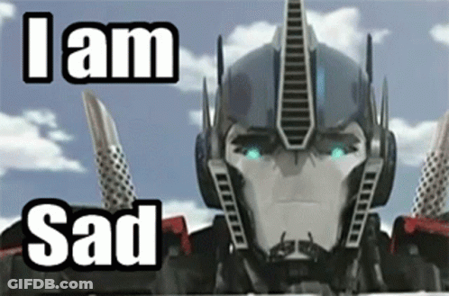 Robot Text Says I Am Sad GIF