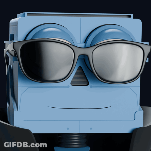 Robot Wearing Sunglasses GIF