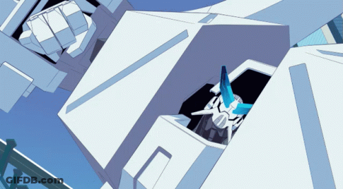 Robot With Blue Horn GIF