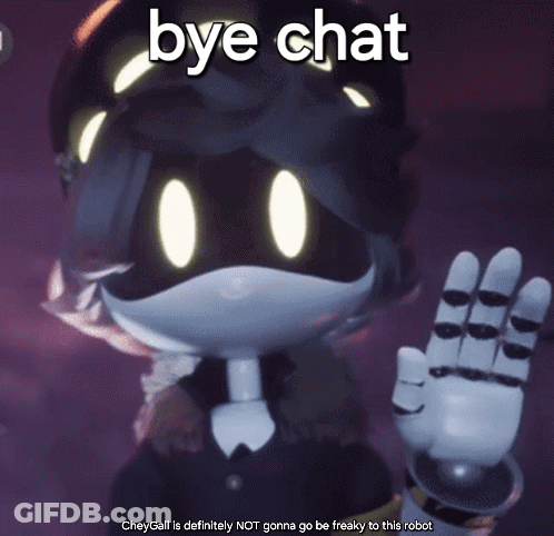 Robot With Bye Chat GIF