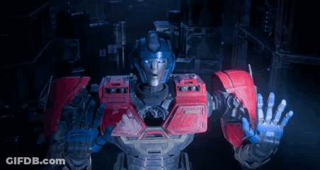 Robot With Car On Top GIF