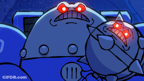 Robot With Chain Around It GIF