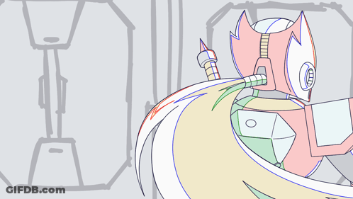 Robot With Circle In Middle GIF