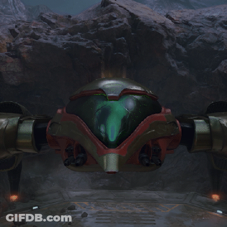Robot With Green Eyes Holding Gun GIF