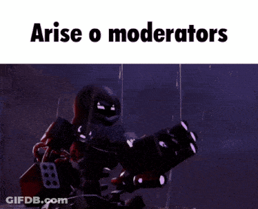 Robot With Gun Arise O Moderators GIF