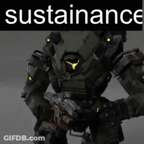 Robot With Gun By Sustainance Sign GIF