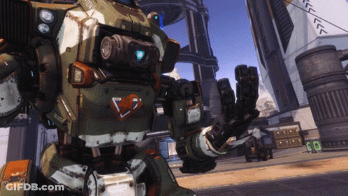Robot With Heart On Chest At Playstation GIF
