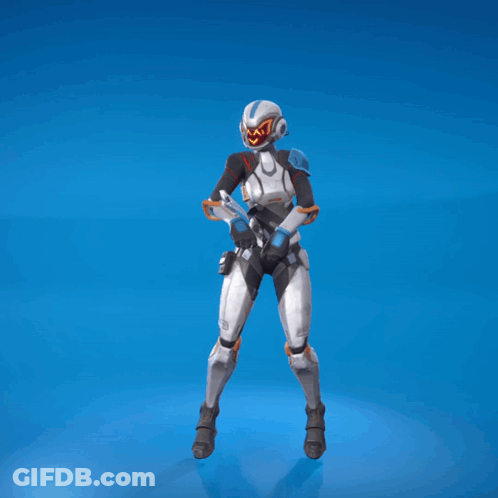 Robot With Helmet Dancing GIF