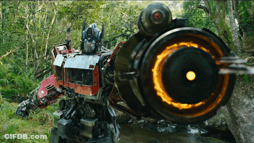 Robot With Large Flame Coming Out Of Mouth GIF