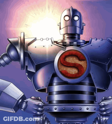Robot With Letter S GIF
