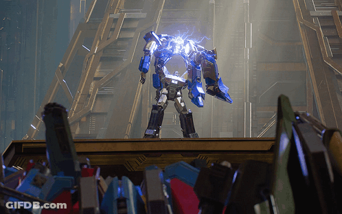Robot With Lightning Bolt GIF