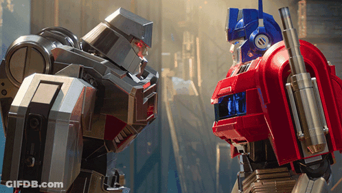 Robot With Number 1 Next To Another Robot GIF