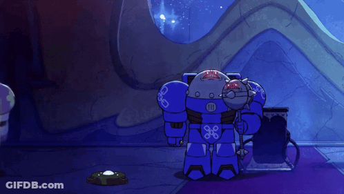 Robot With Number 3 On Chest GIF