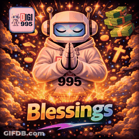Robot With Number 995 On Hoodie GIF