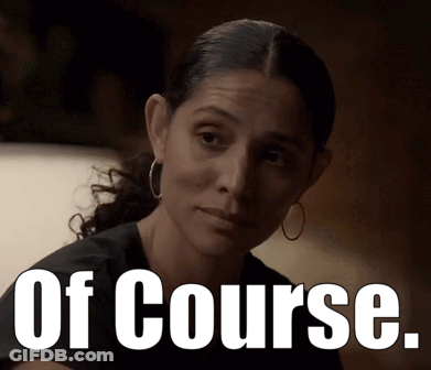 Robot With Of Course Text GIF