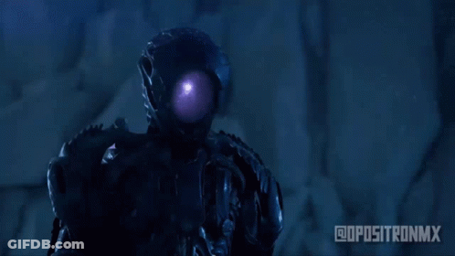 Robot With Purple Eye @Opostronmx GIF