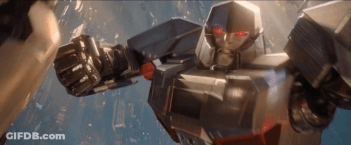 Robot With Red Eyes Punched GIF
