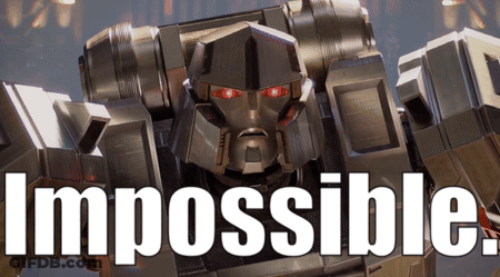 Robot With Red Eyes Saying Impossible GIF
