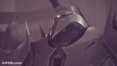 Robot With Red Eyes Saying New Hub Applepie3399 GIF
