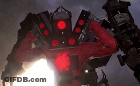 Robot With Red Heart Holding Gun GIF