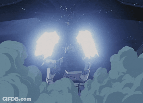 Robot With Smoke Coming Out Of Eyes GIF