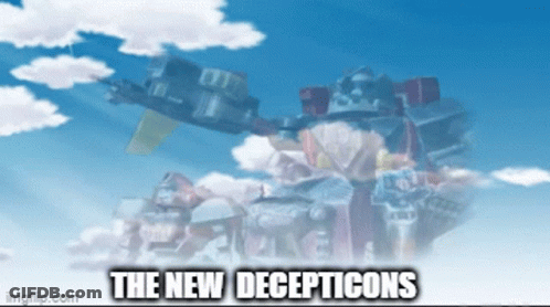 Robot With Text The New Decepticons GIF