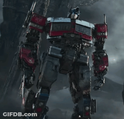 Robot With Transformers Text GIF