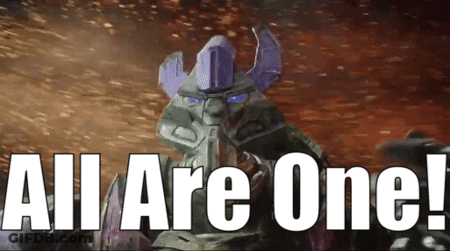 Robot With Words All Are One GIF
