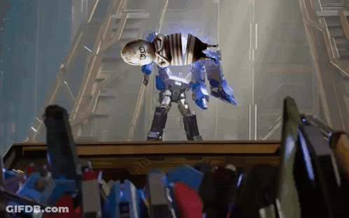 Robot With Words One Shall Stand One Shall Fall GIF