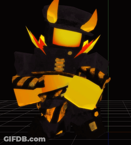 Robot With Yellow Lightning Bolt On Head GIF