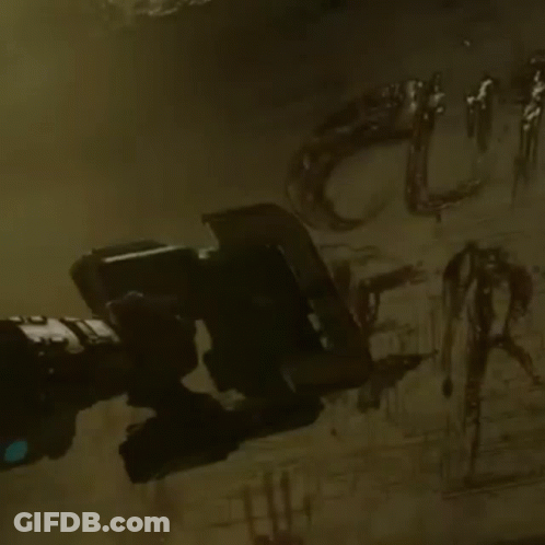 Robotic Arm With Letter E GIF