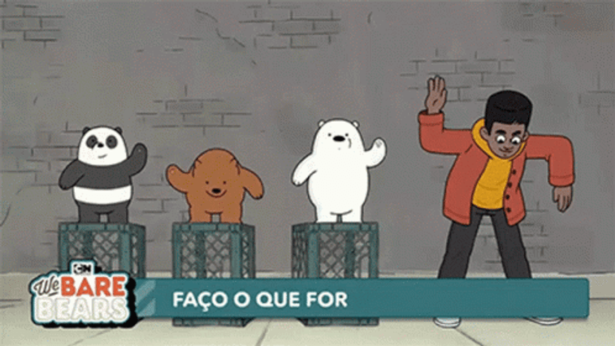 Robotic Dancing Panda Griz And Ice Bear GIF