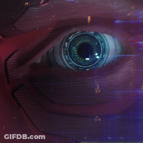 Robotic Eye With Blue Light GIF