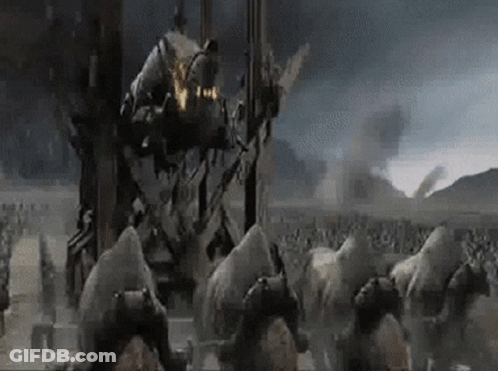 Robots Fighting In Field GIF