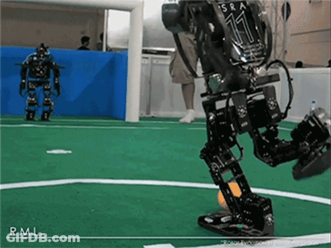 Robots Playing Soccer GIF