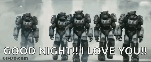 Robots Saying Good Night I Love You GIF