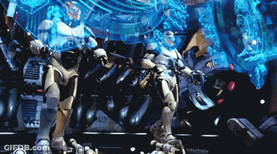 Robots Stomping Pacific Rim GIF