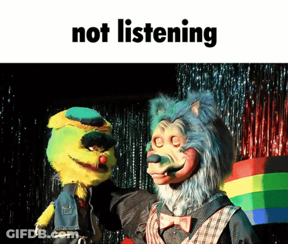 Rock Afire Explosion Not Listening GIF