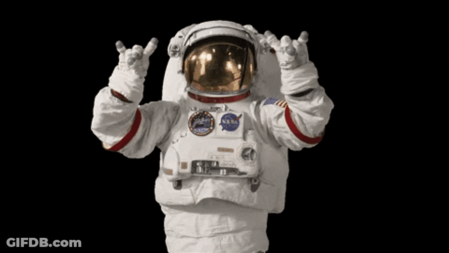 Rock And Roll Amazing Astronaut GIF