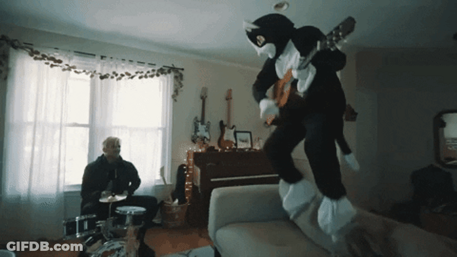 Rock Breakdancing Cat GIF