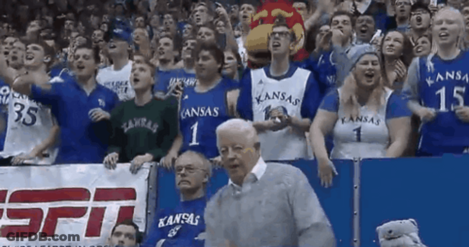 Rock Chalk Chanters Got So Excited GIF