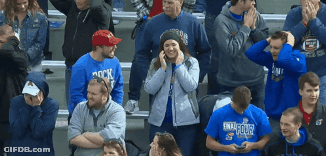 Rock Chalk Cheering Goes On GIF