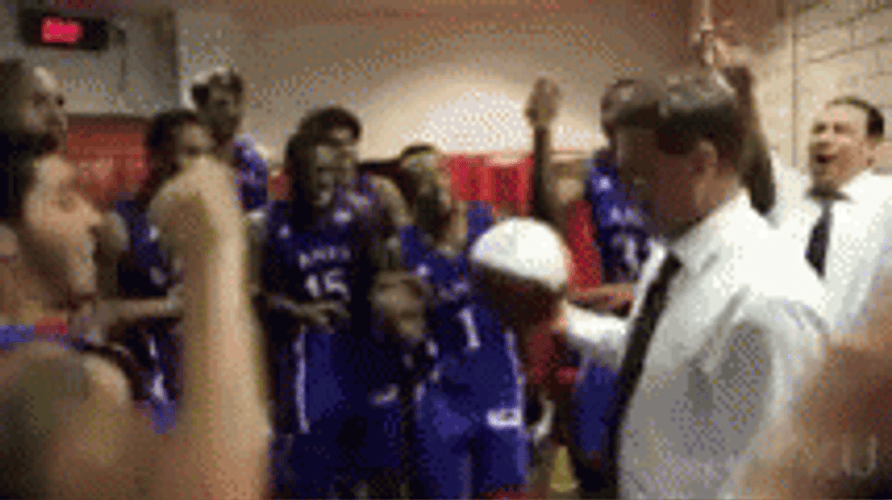 Rock Chalk Jayhawks Bonds With Coach GIF