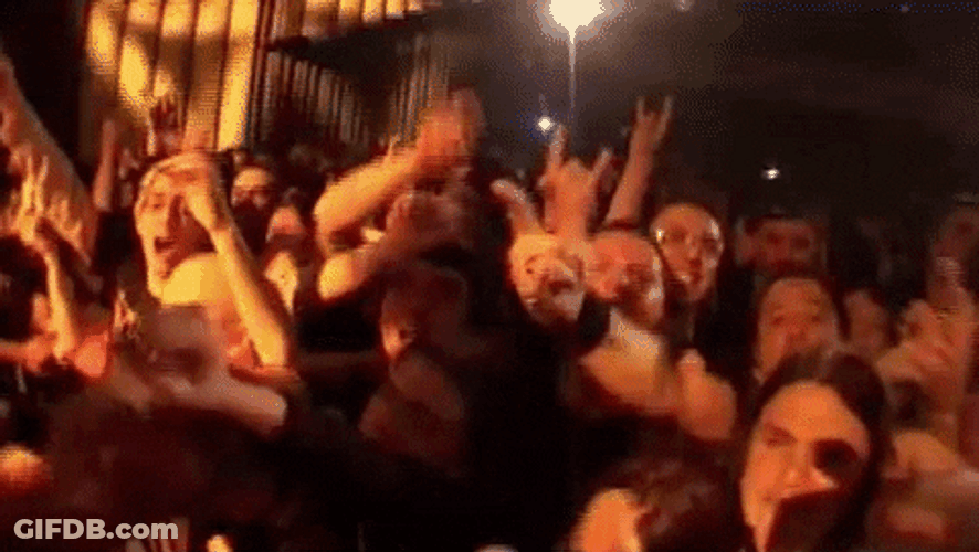 Rock On Crowd GIF