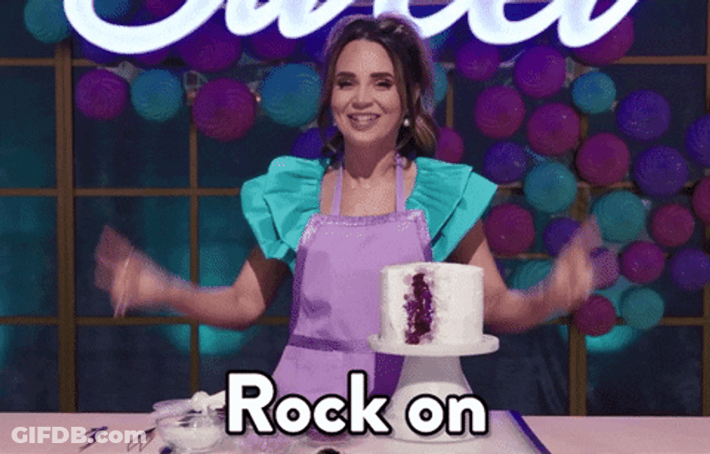 Rock On Rosanna Pansino Baking Cake GIF